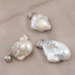 Random baroque pearl with 925 fancy handcrafted Bails