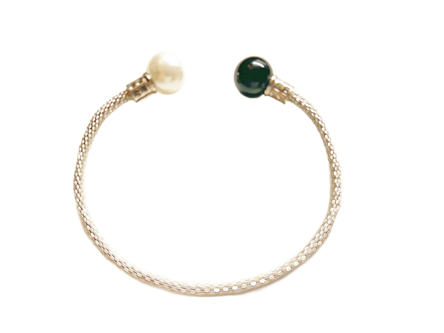 yurman style mesh bracelet freshwater pearls