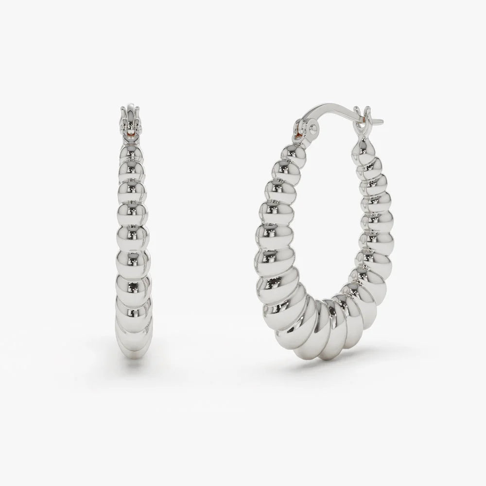 925 sterling silver shrimp vintage style earrings also available in Vermiel