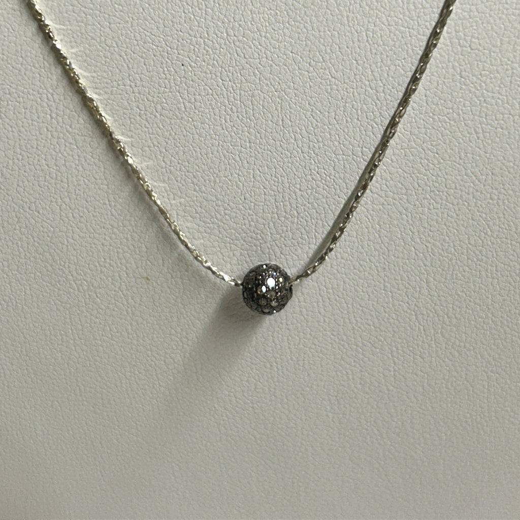 sterling silver and diamond pendant with gift box