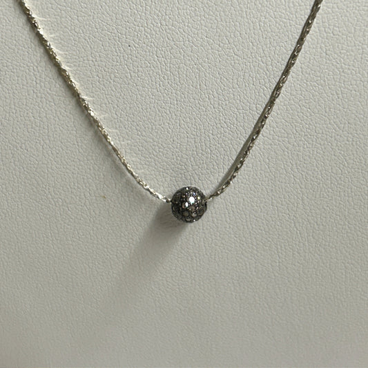 sterling silver and diamond pendant with gift box
