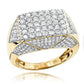 Unisex diamond gold plate ring - Providence silver gold jewelry usa