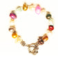 Women's Multi color freshwater pearl bracelet with toggle clasp