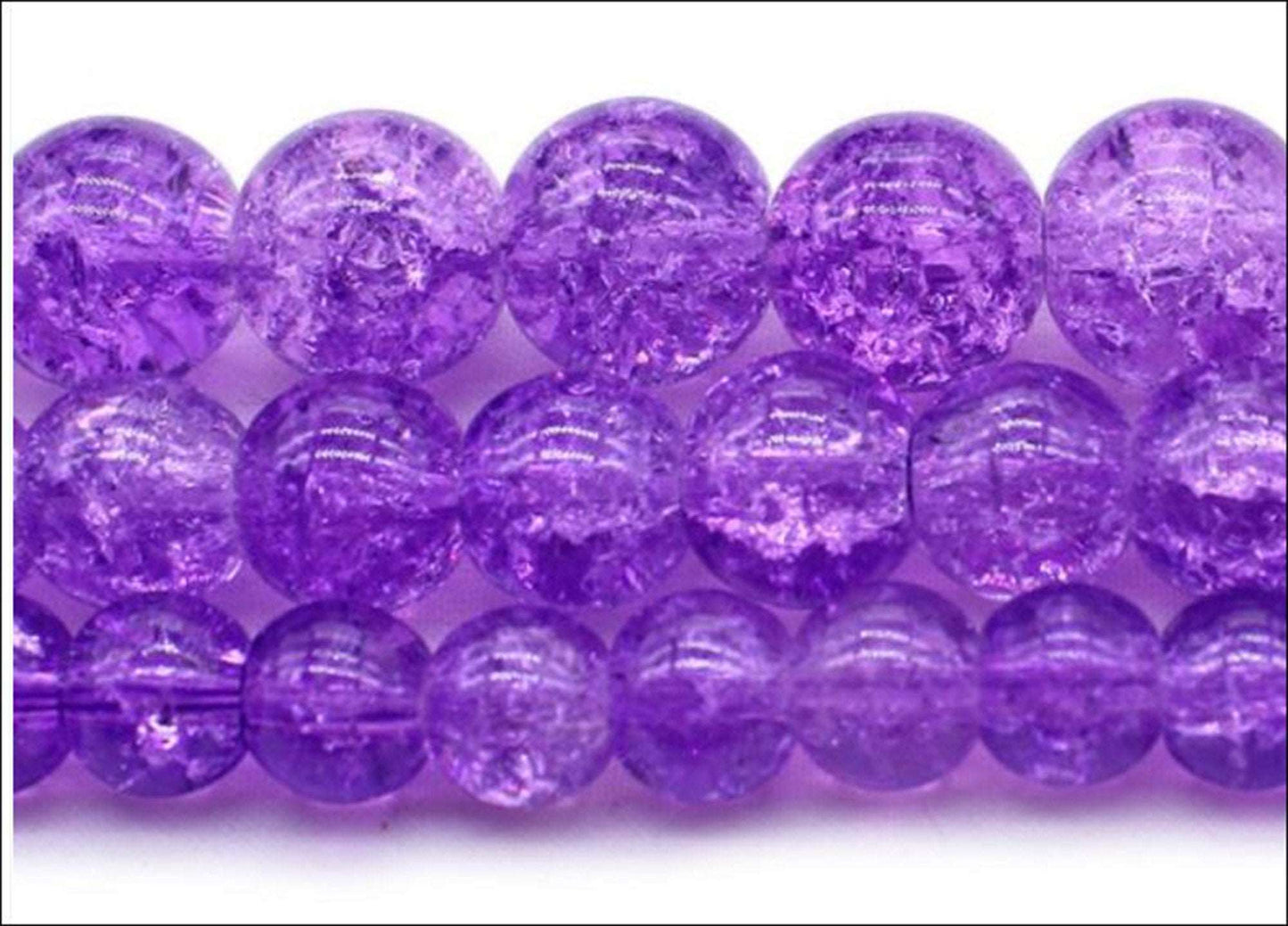 Genuine glass crackled glass bead 20/pkg. 9 colors - Providence silver gold jewelry usa