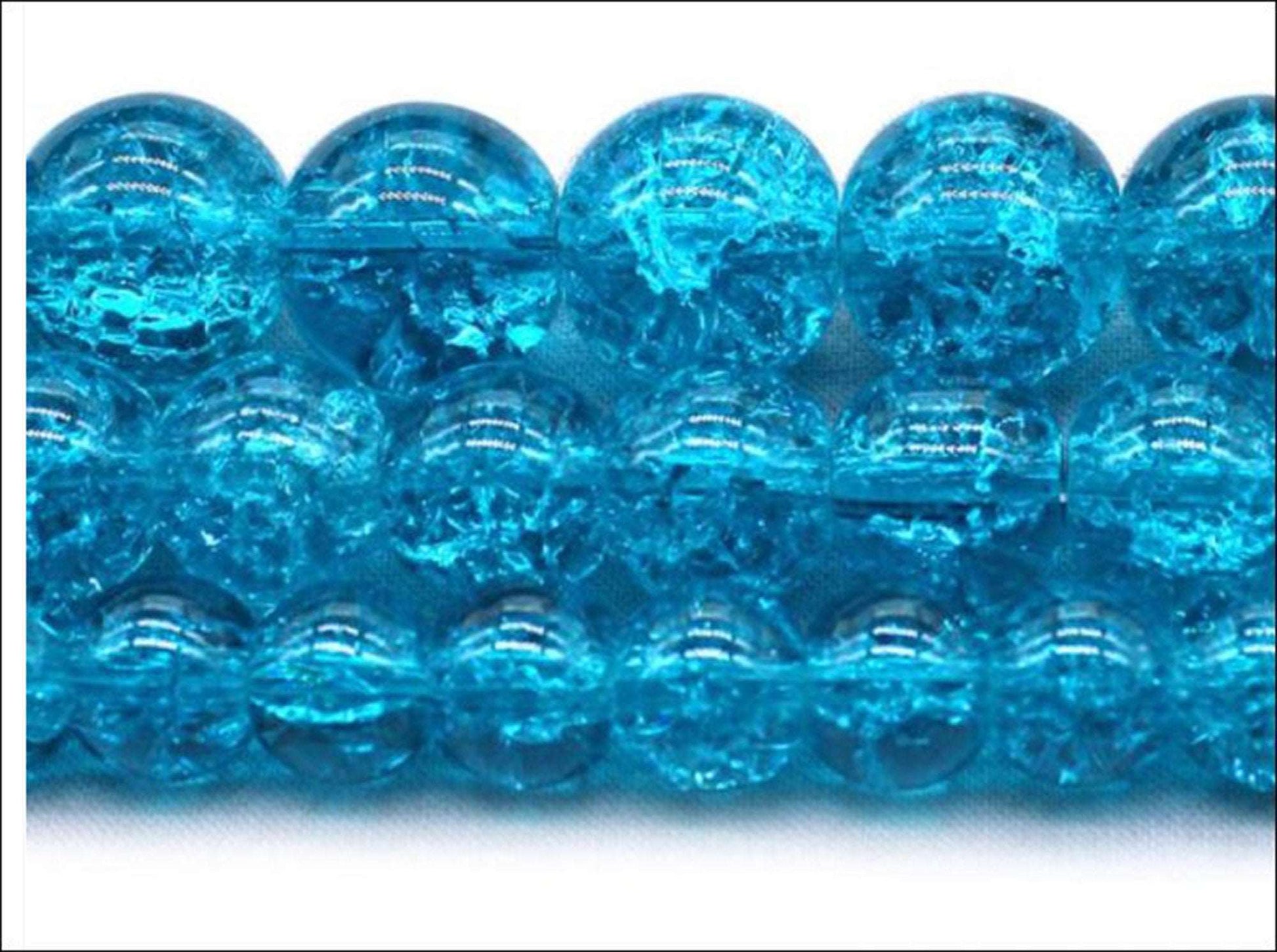 Genuine glass crackled glass bead 20/pkg. 9 colors - Providence silver gold jewelry usa