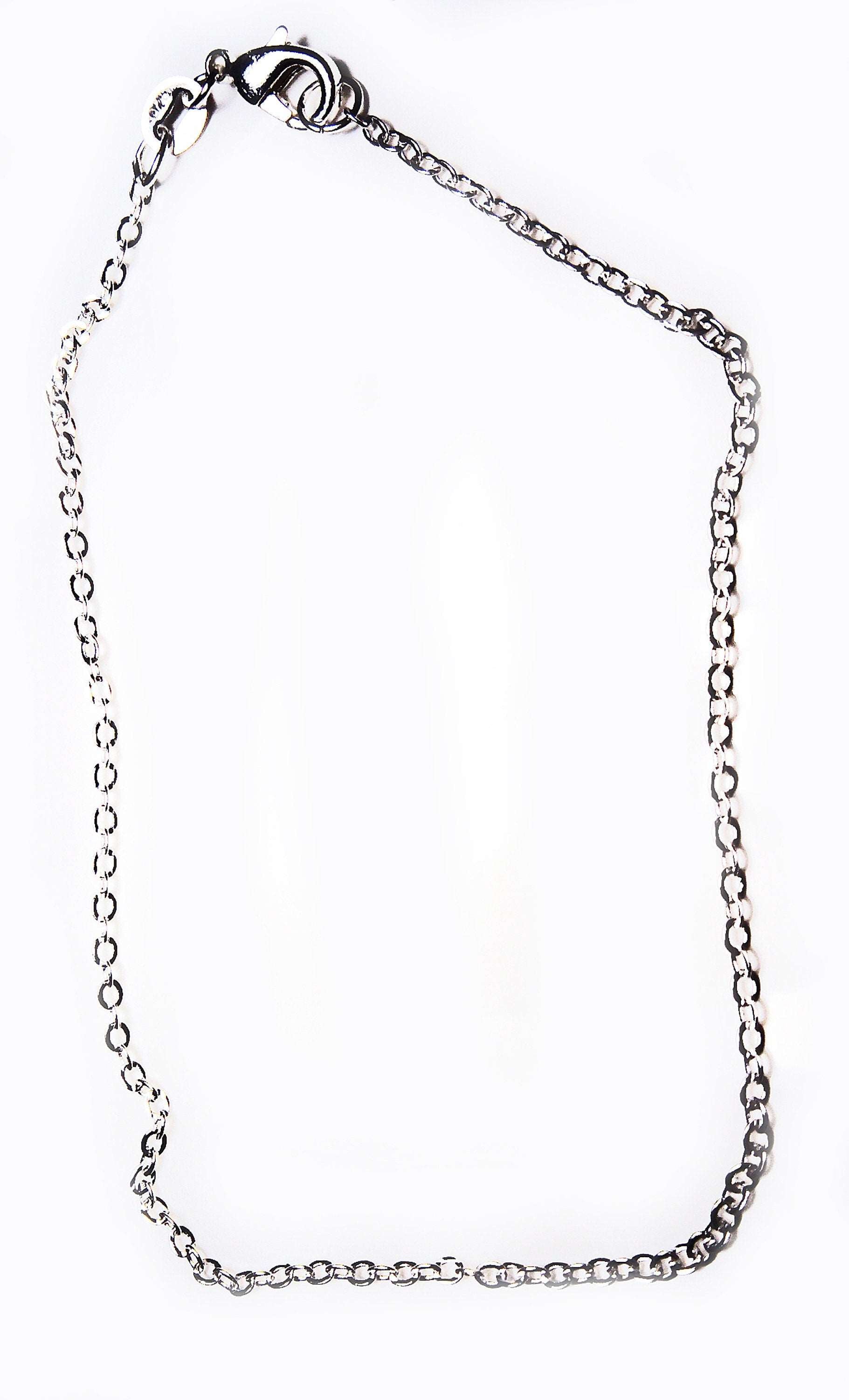 Sterling silver anklet in rolo chain and customizable - Providence silver gold jewelry usa