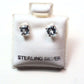 Birthstone genuine stones set in .925 silver stud earring - Providence silver gold jewelry usa