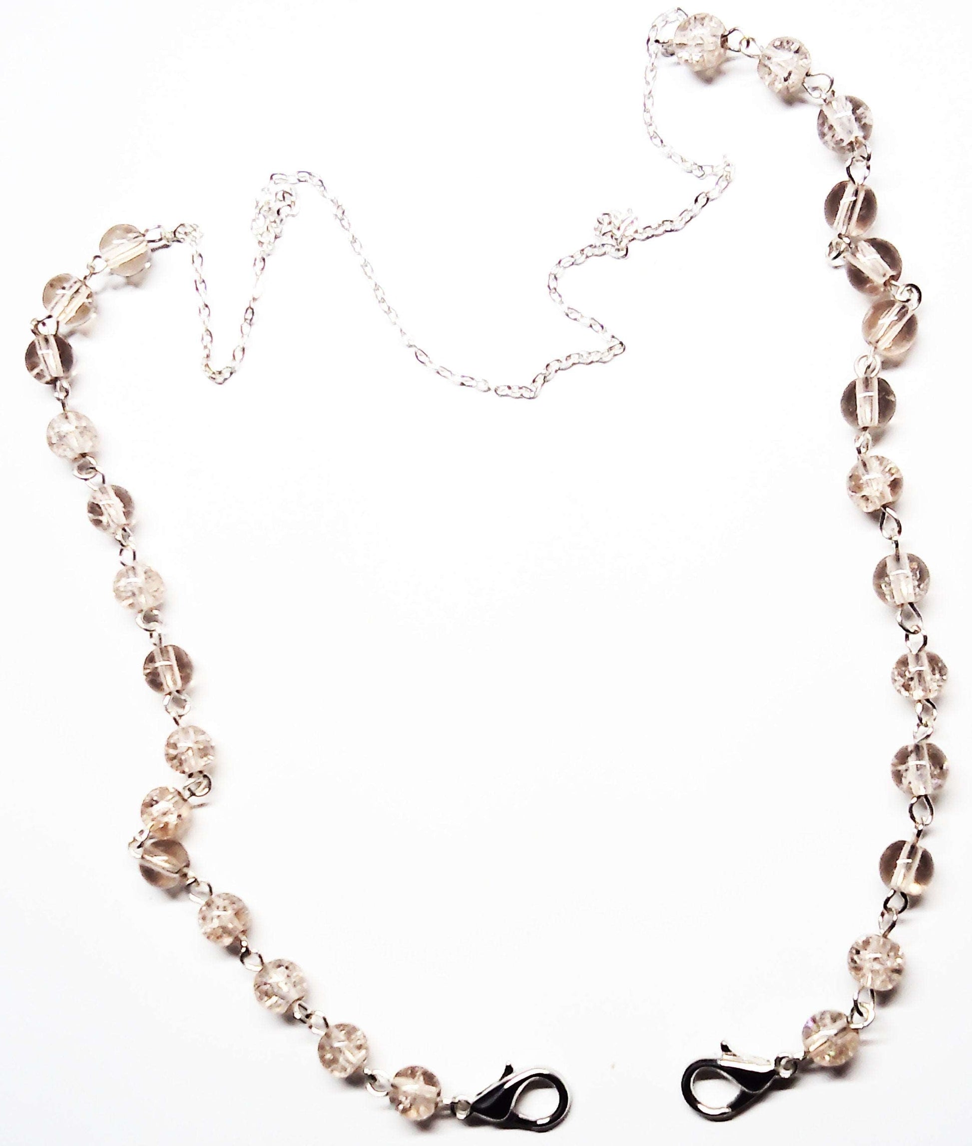 beaded chain Mask necklace holder - Providence silver gold jewelry usa