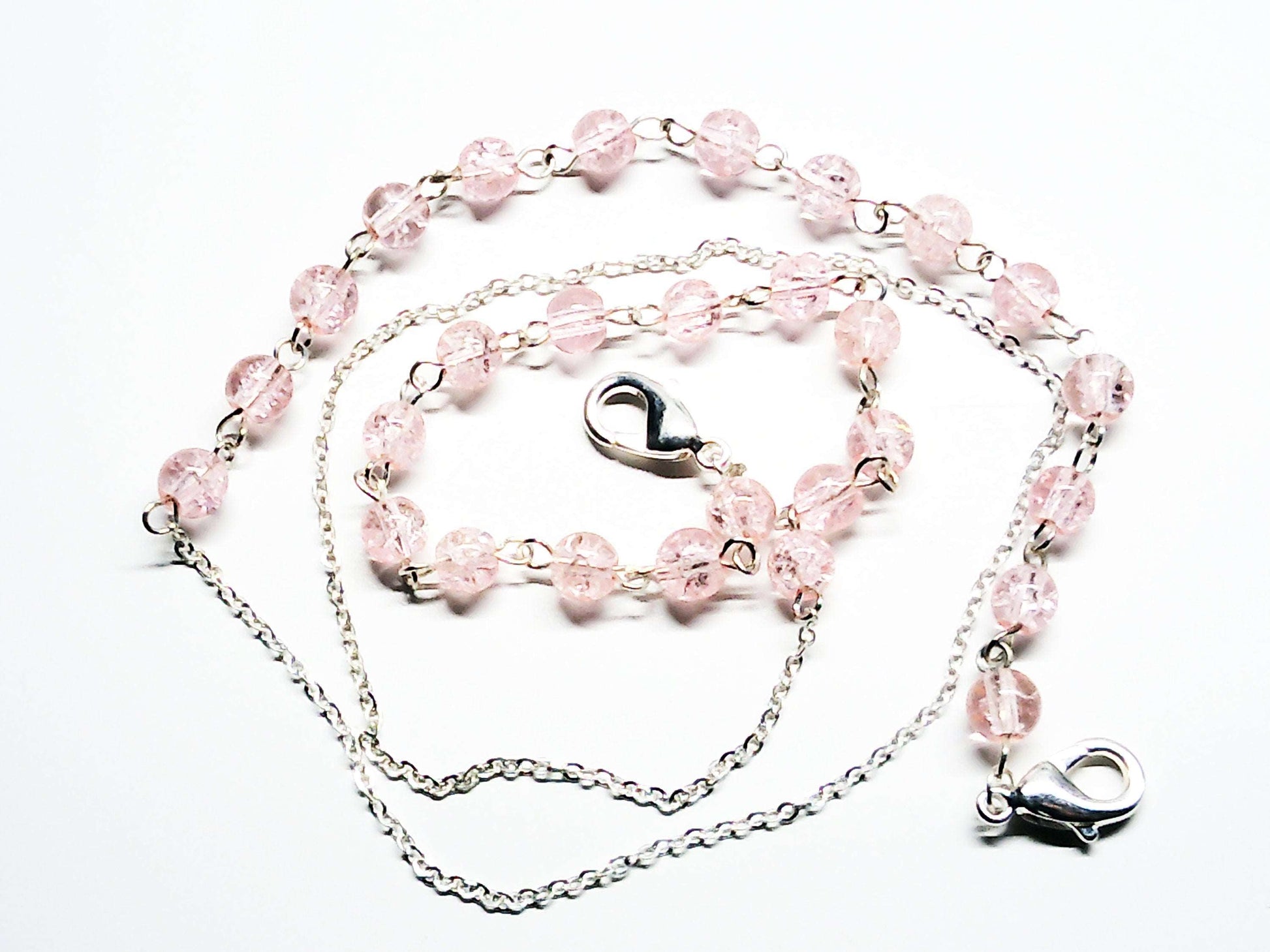 beaded chain Mask necklace holder - Providence silver gold jewelry usa