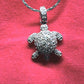 Sterling silver bling turtle pendant on 18 inch chain - Providence silver gold jewelry usa