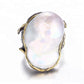 Baroque Pearl ring in sterling silver and gold overlay accents with gemstones - Providence silver gold jewelry usa