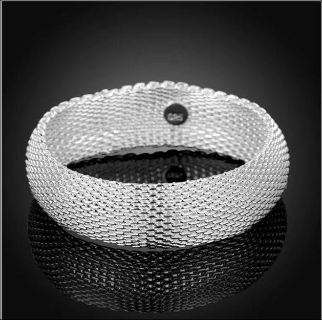 Sterling silver mesh Bracelet handcrafted very popular style - Providence silver gold jewelry usa