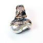 Baroque Pearl ring in sterling silver and gold overlay accents with gemstones - Providence silver gold jewelry usa