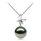 Tahitian Pearl and Diamond pendant 14K - Providence silver gold jewelry usa