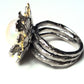 Sterling silver Flower Ring with CZ and Pearls - Providence silver gold jewelry usa