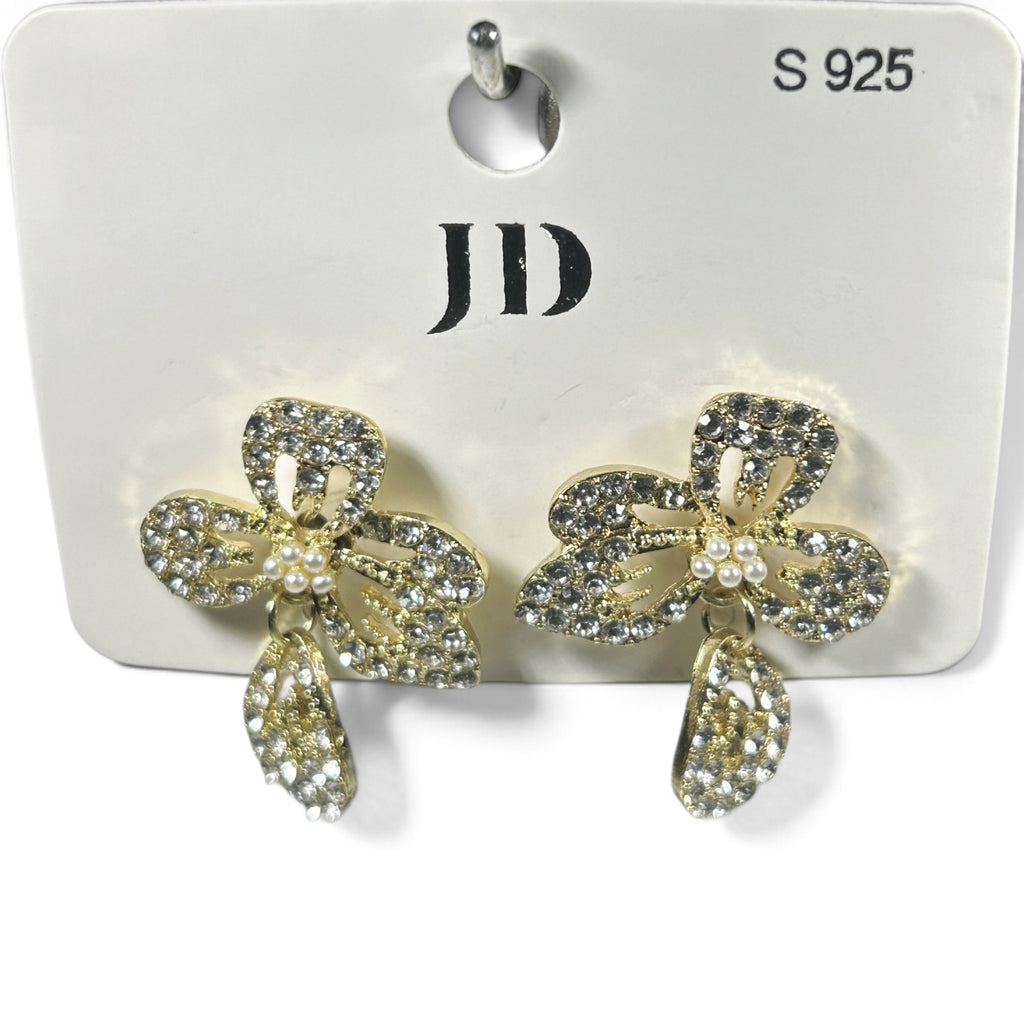 New Earring 0038-S925 stud dangle clover earring