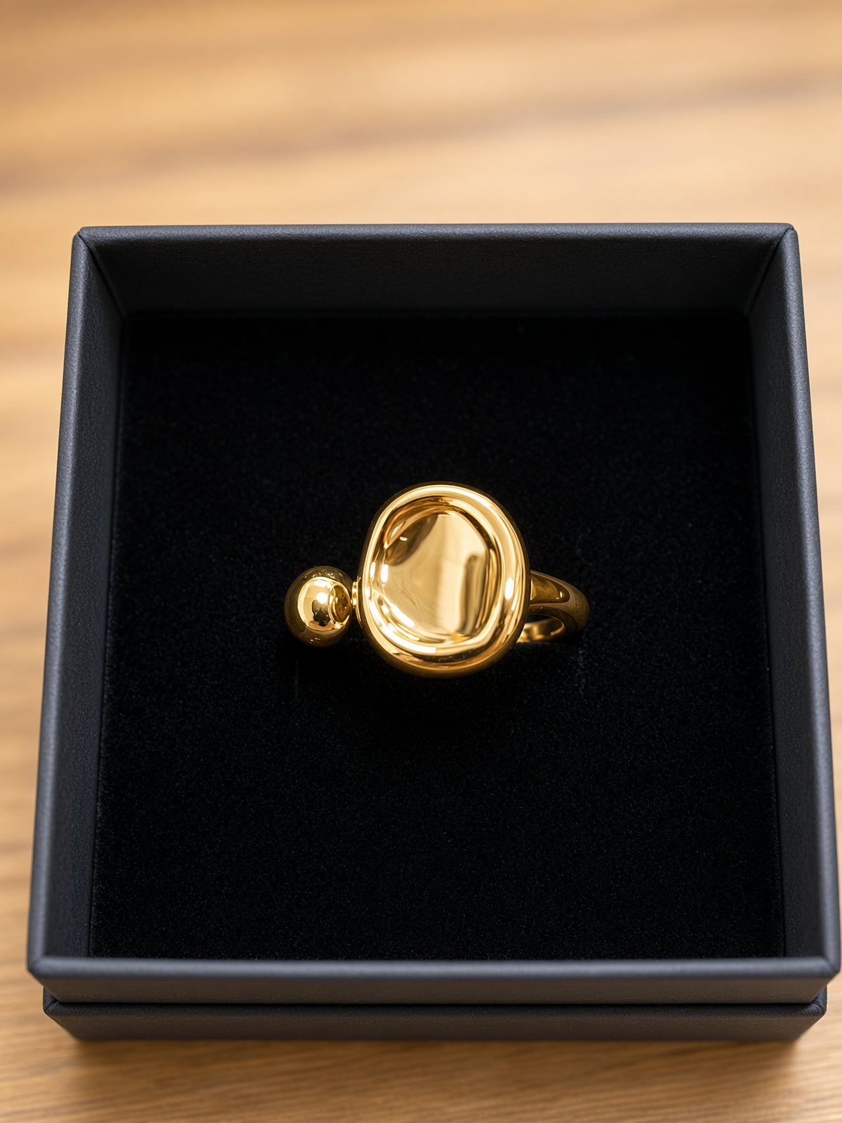 Organic Molten Gold Statement Ring