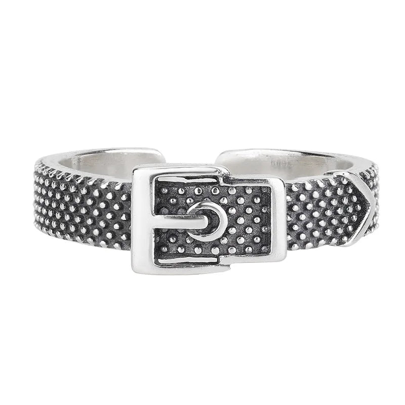 925 Silver vintage Buckle style ring