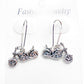 Motorcycle biker earring in antique silver