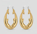 Kissing Dolphin Hoop Earrings