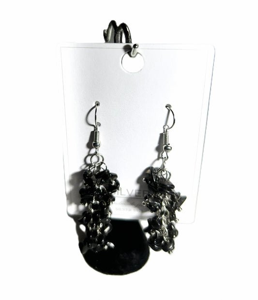 Genuine Black Obisian Earring