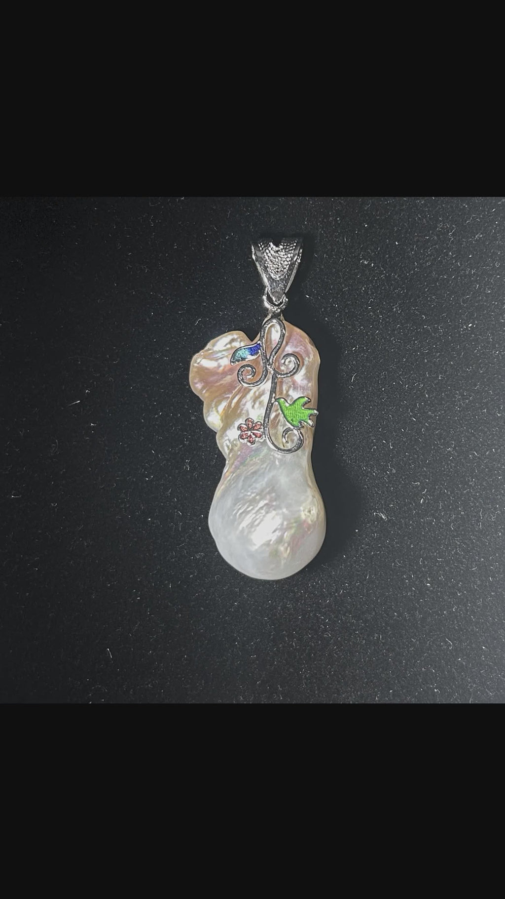 AAA high grade baroque pear Pendant size 41 x 23 mm