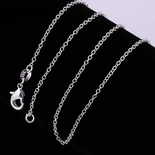 1 mm rolo 18 inch Rolo Chain, 925 Sterling Silver with lobster clasp