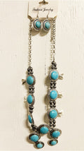 Indian turquoise replica necklace and earring set