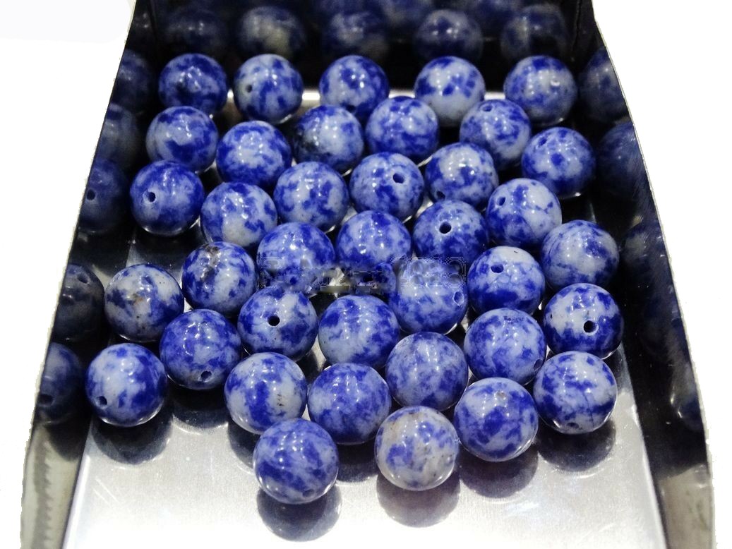 Blue Spot gemstone bead 20/pkg