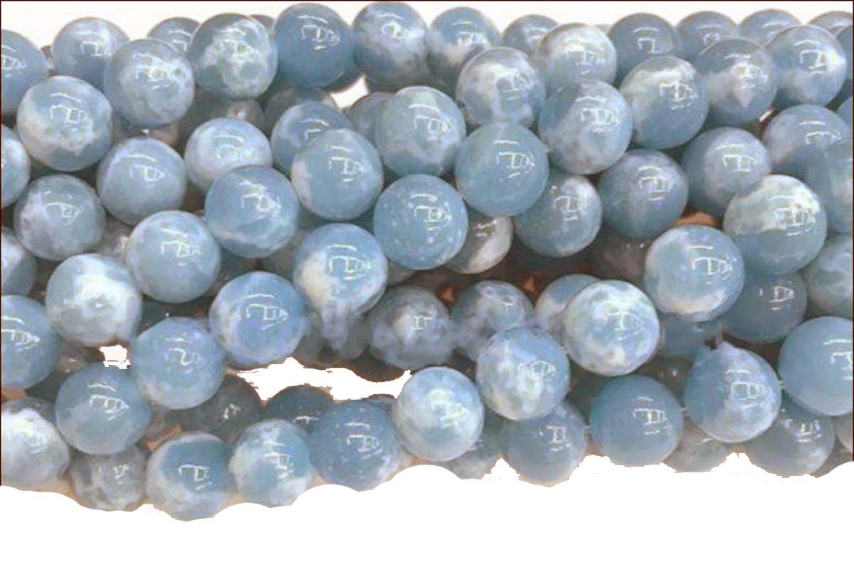 Blue Sea Sediment Jasper Beads, Larimar Color, Round
