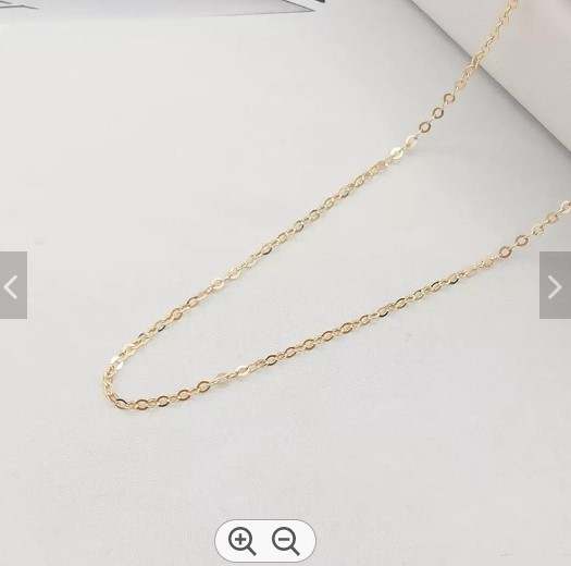 14K Gold 1.0 mm fine Diamond cut Cable Chain 18 inch with Bonus 2" Extender Chain included