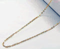 14K Gold 1.0 mm fine Diamond cut Cable Chain 18 inch with Bonus 2" Extender Chain included
