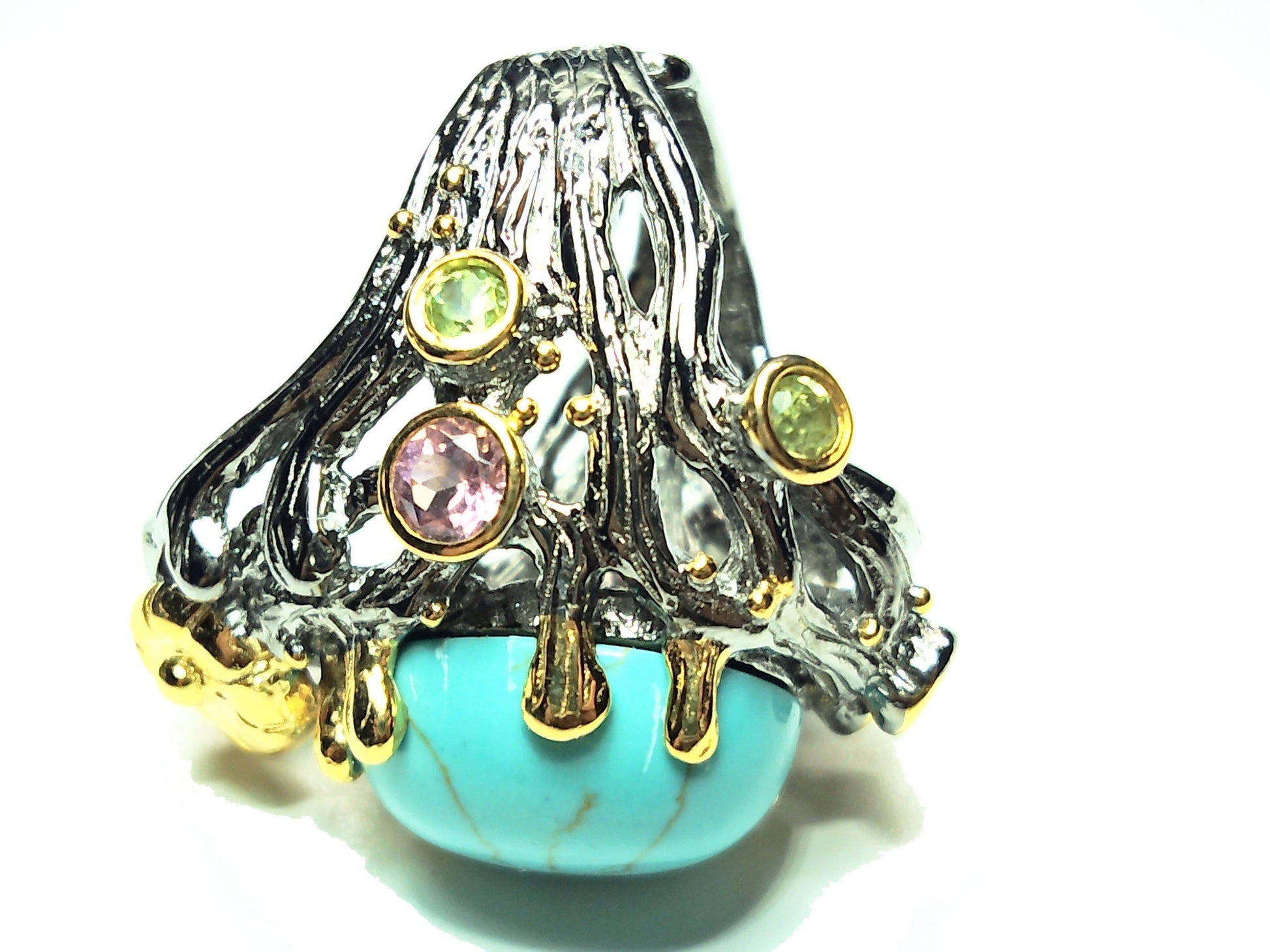 Stunning 925 turquoise handmade ring