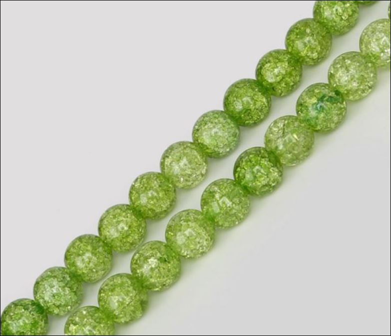 Crackled Glass Beads 20/PKG. Multi Colors