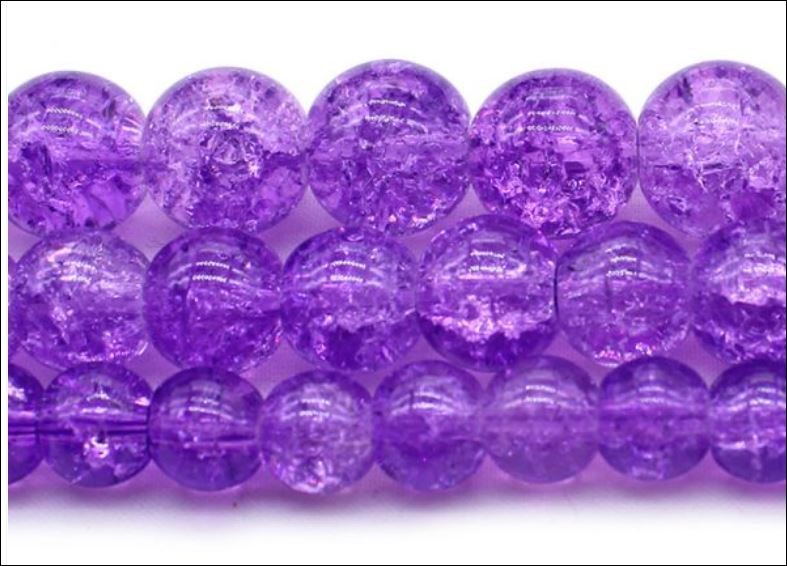 Crackled Glass Beads 20/PKG. Multi Colors