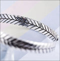Herringbone style 925 silver cuff bracelet