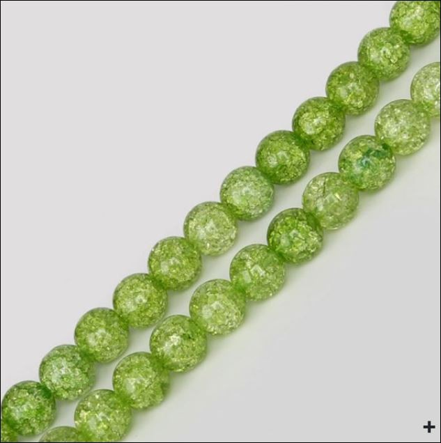 triple strand drop earring with glass beads