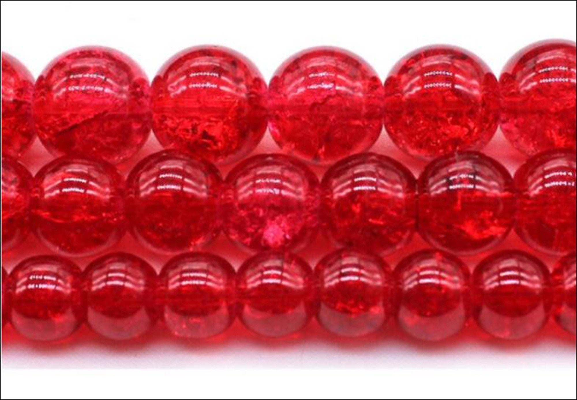triple strand drop earring with glass beads