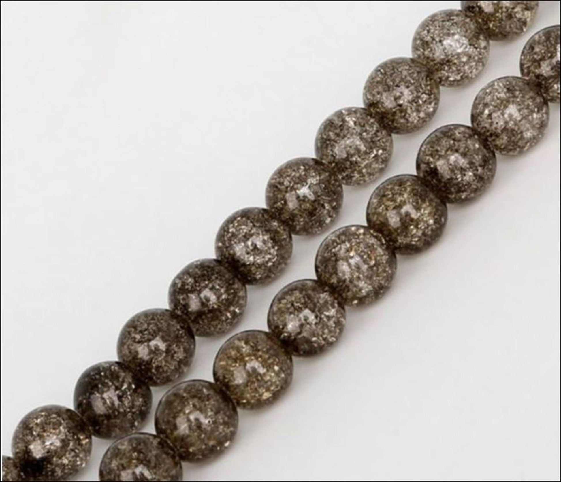 triple strand drop earring with glass beads