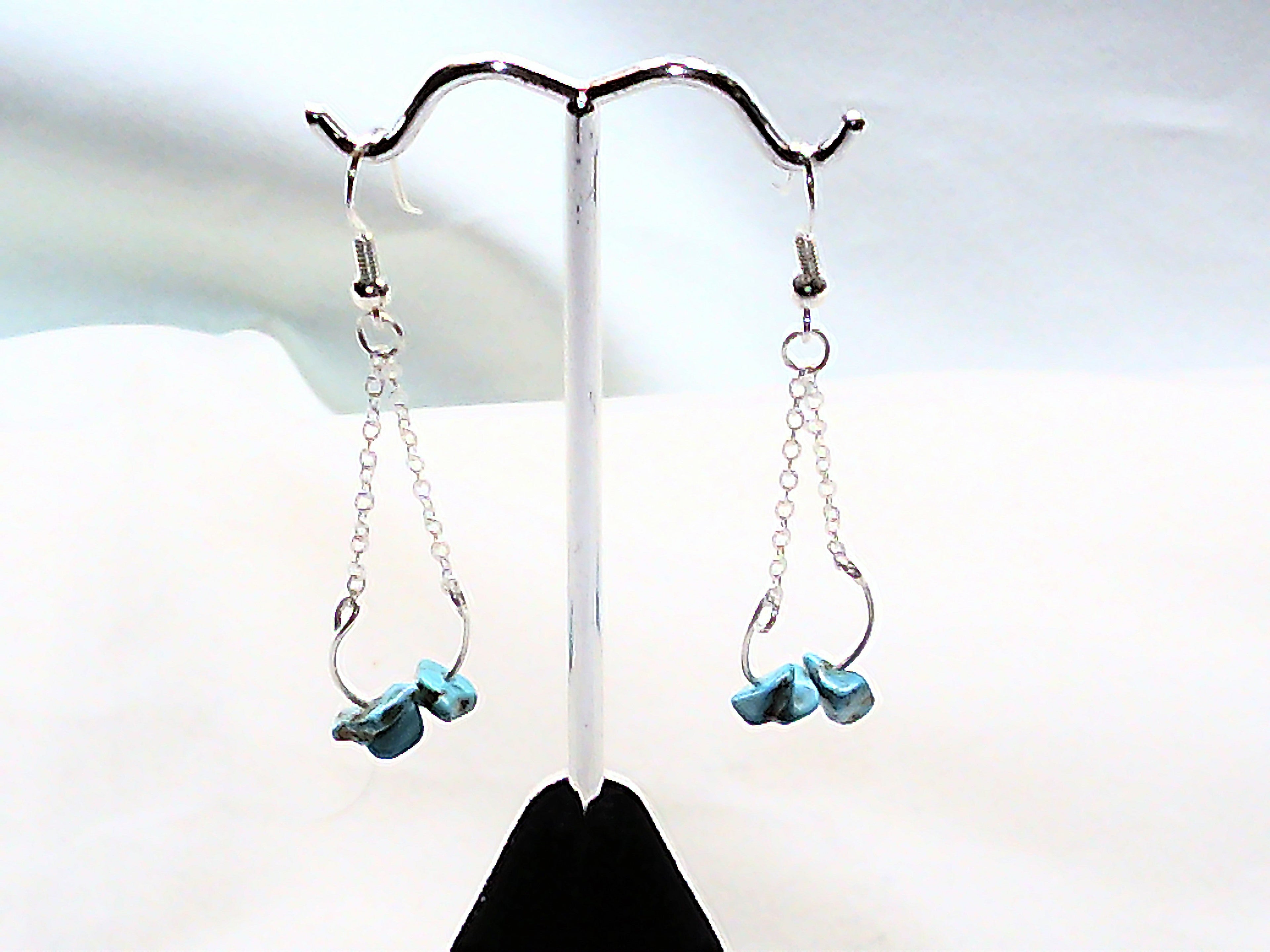 HandCrafted .925 and Turquoise Earring
