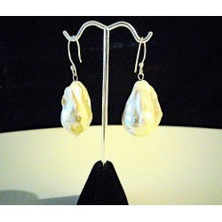 Baroque Pearl earring 100% Sterling Silver