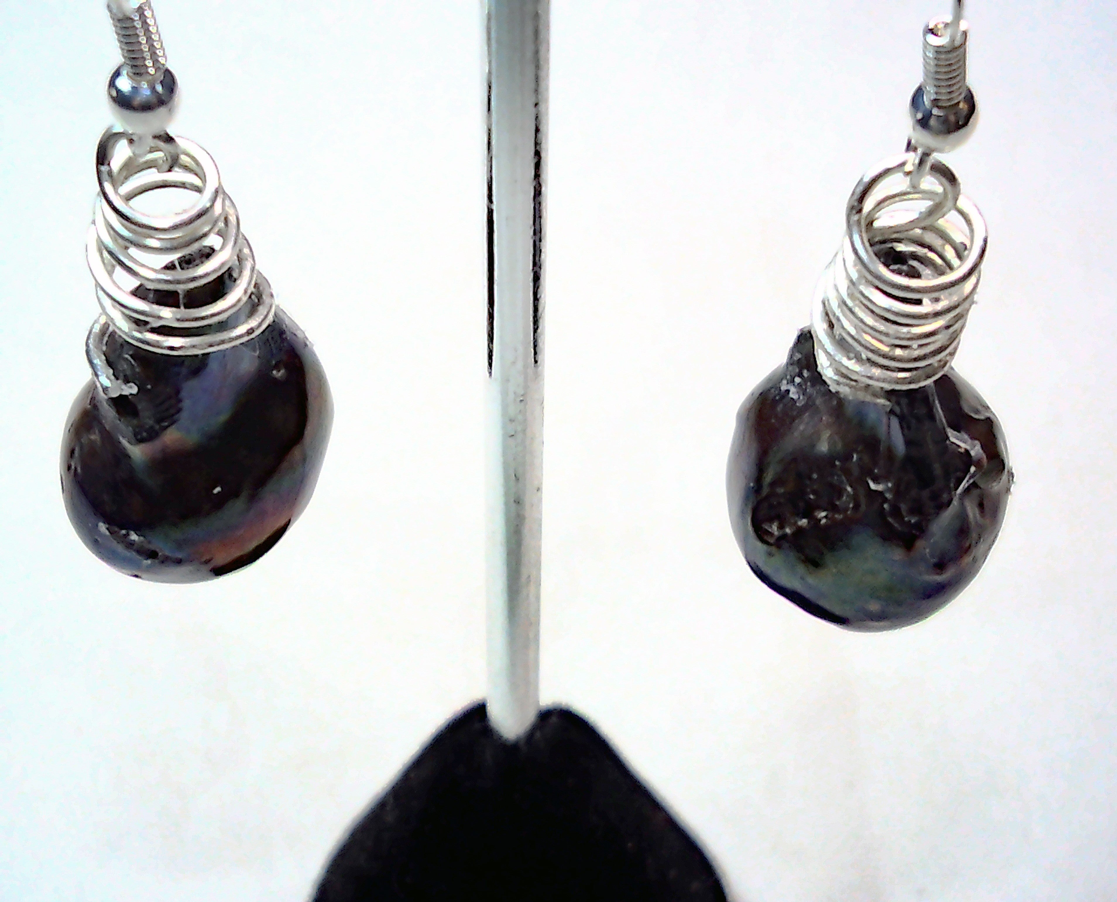 Baroque Pearl earring 100% Sterling Silver