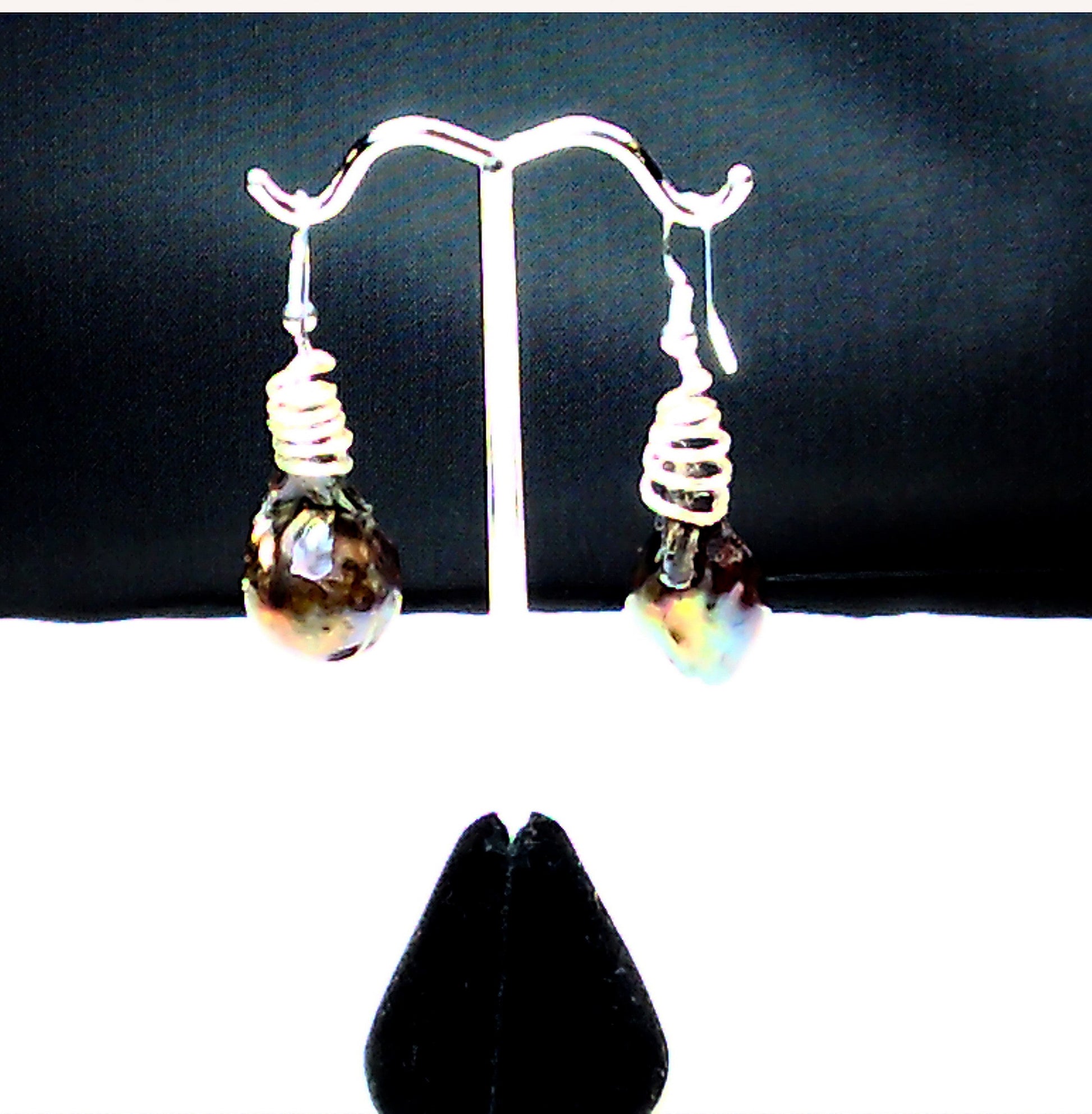 Baroque Pearl earring 100% Sterling Silver