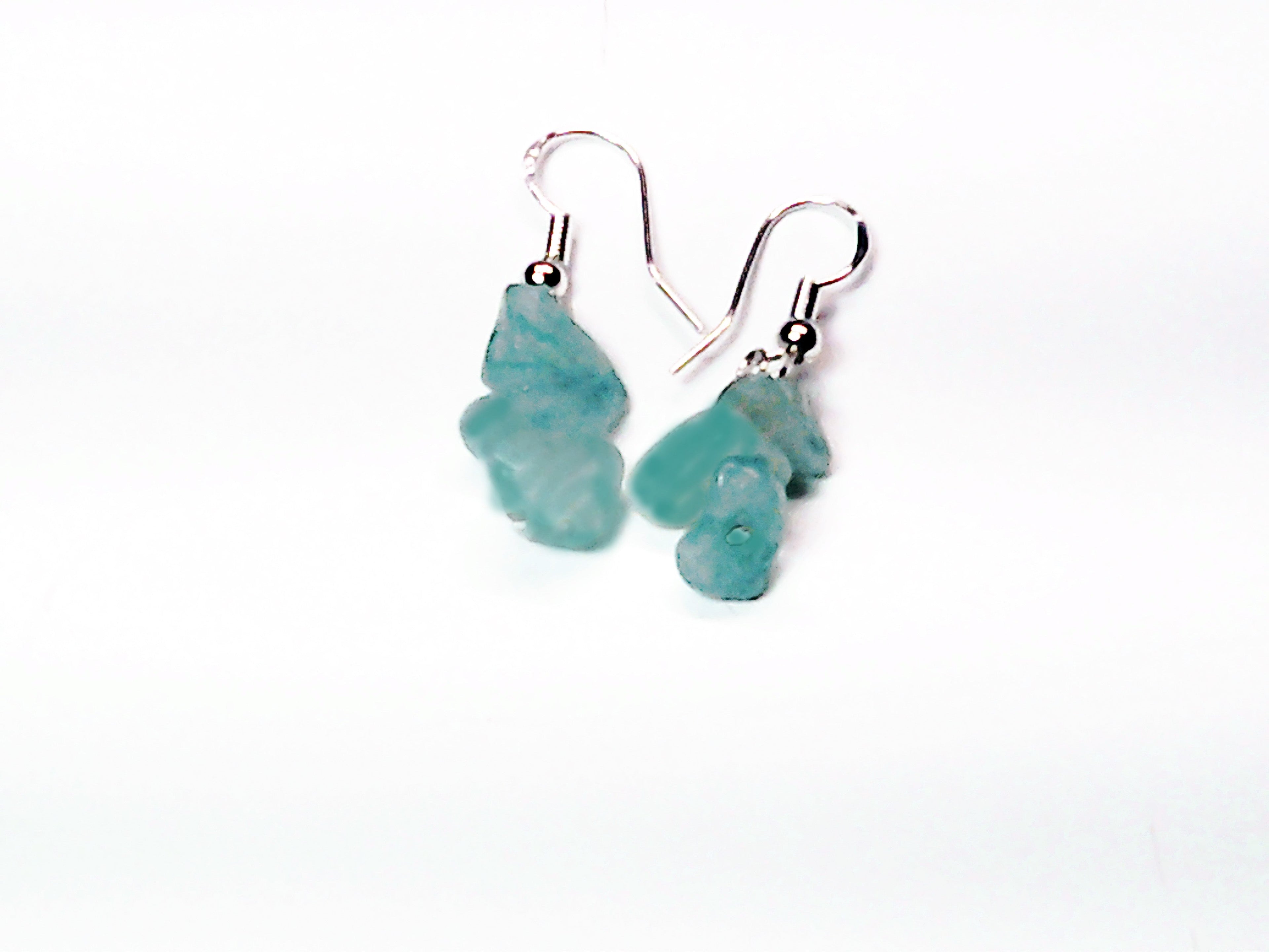 Turquoise Chip earring in .925 sterling silver