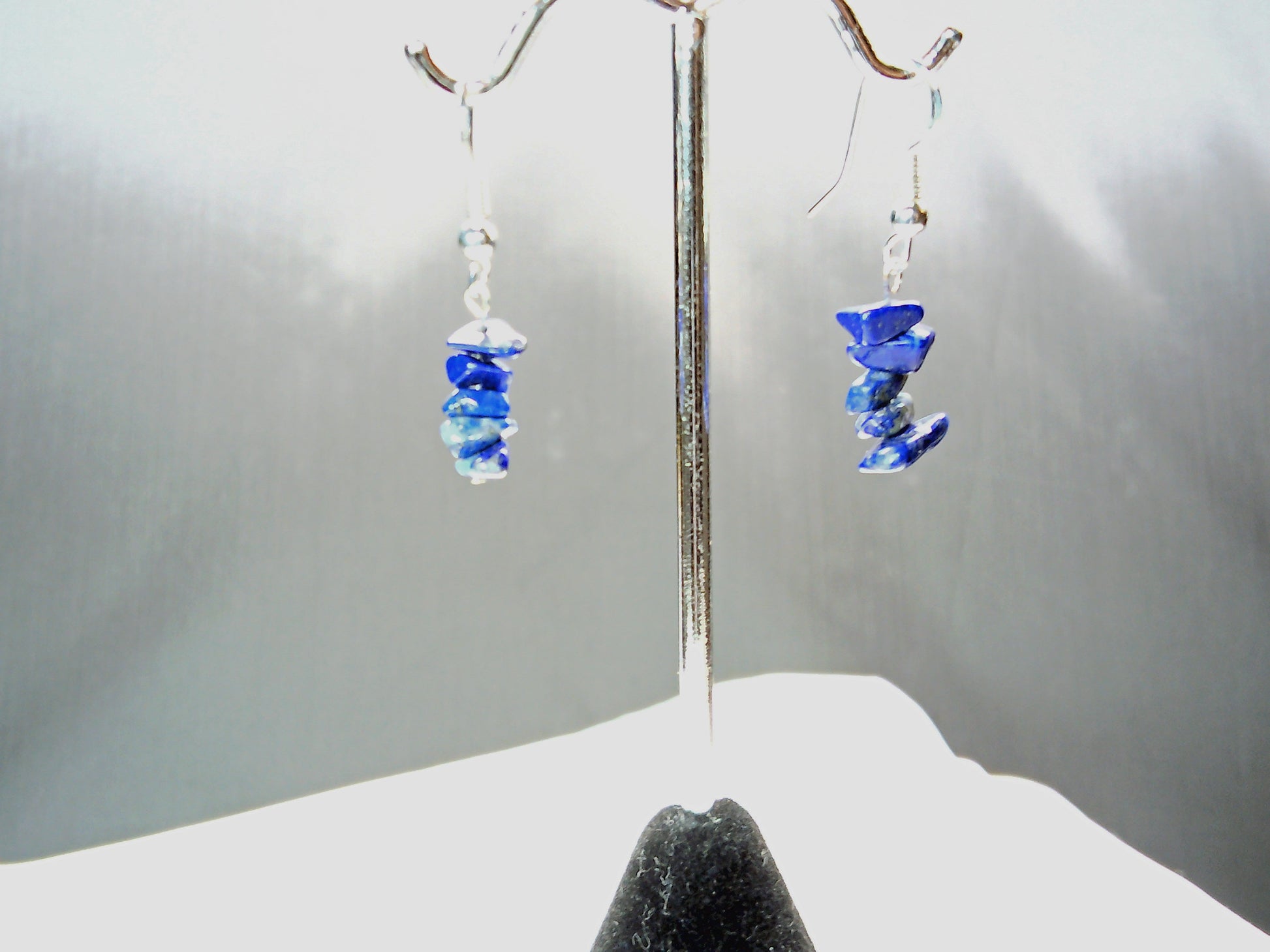 Turquoise Chip earring in .925 sterling silver