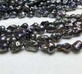 15-17mm black baroque pearls strands