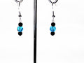 Matt Onyx-crackle glass earrings USA