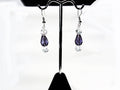 Sterling silver crystal dangle earrings