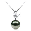 Tahitian Pearl and Diamond pendant 14K