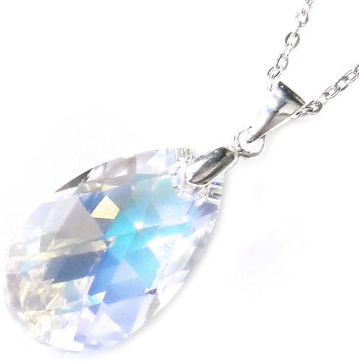 Med size sawarsoki crystal AB pendant on 925 chain
